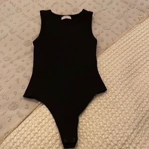 BABATON Ribbed Bodysuit Black Size Small Never Worn
